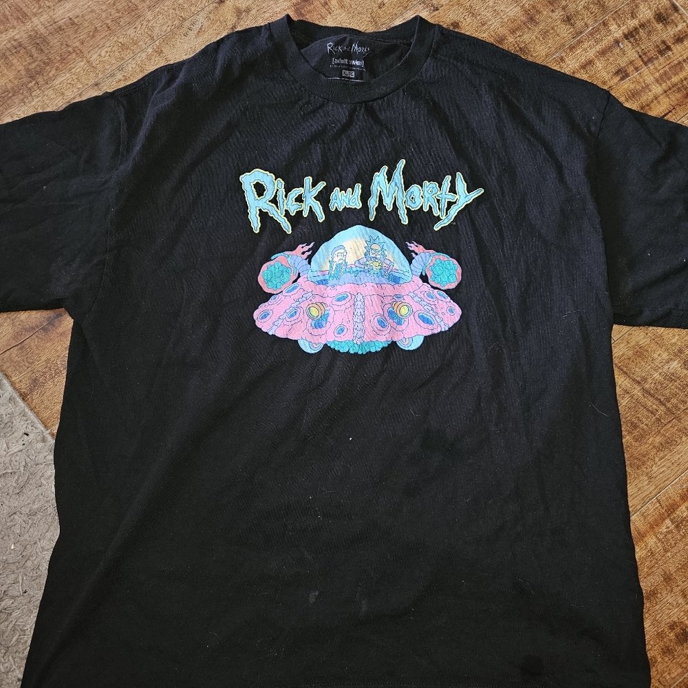Adult Swim Rick and Morty XL Black T Shirt